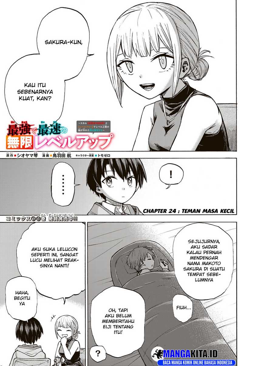 Saikyou de Saisoku no Mugen Level Up Chapter 24 Bahasa Indonesia