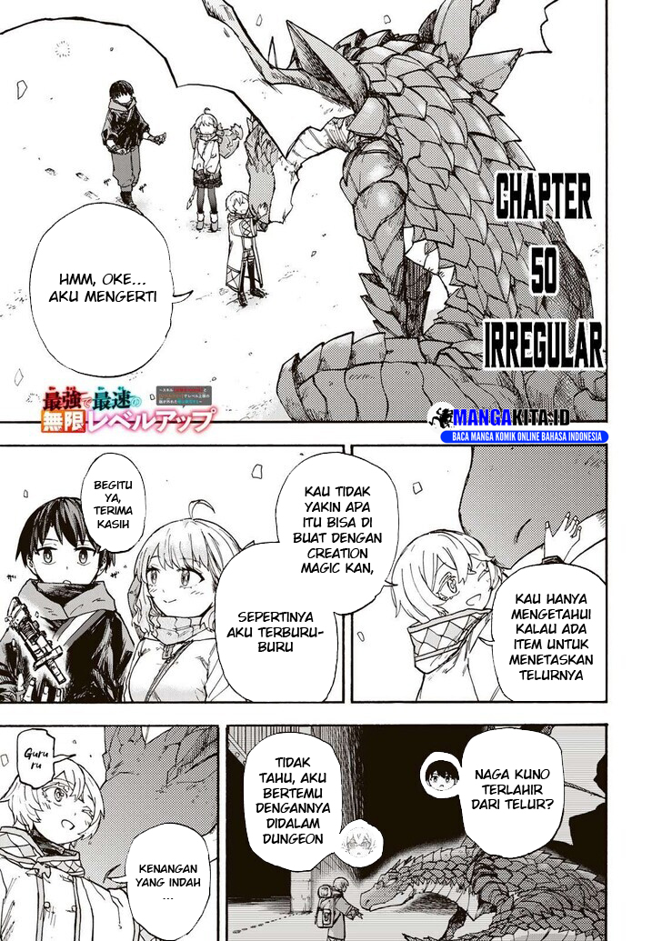 Saikyou de Saisoku no Mugen Level Up Chapter 50 Bahasa Indonesia