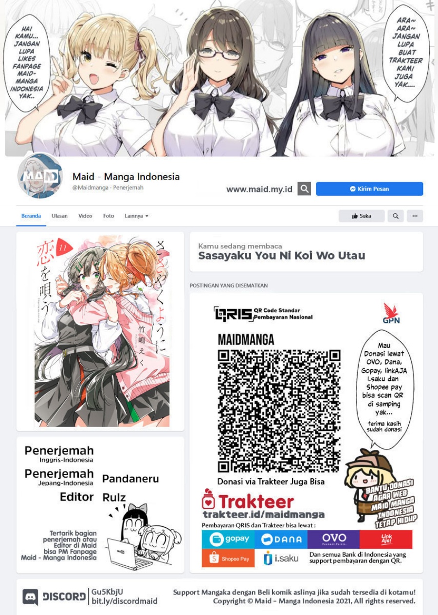 Sasayaku You ni Koi wo Utau Chapter 60 Bahasa Indonesia