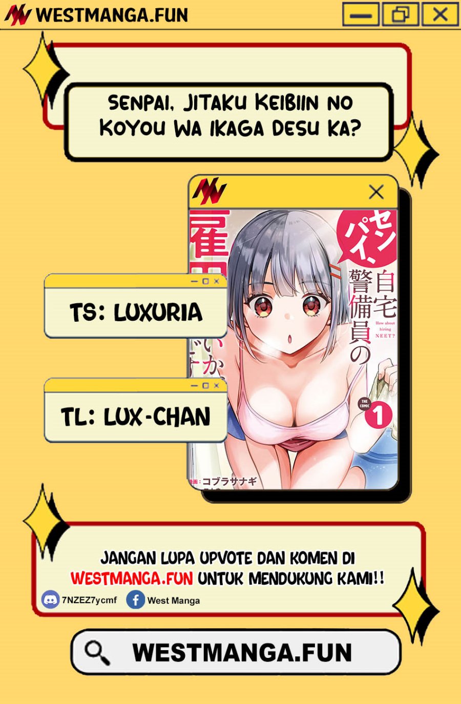 Senpai, Jitaku Keibiin no Koyou wa Ikaga desu ka? chapter 1