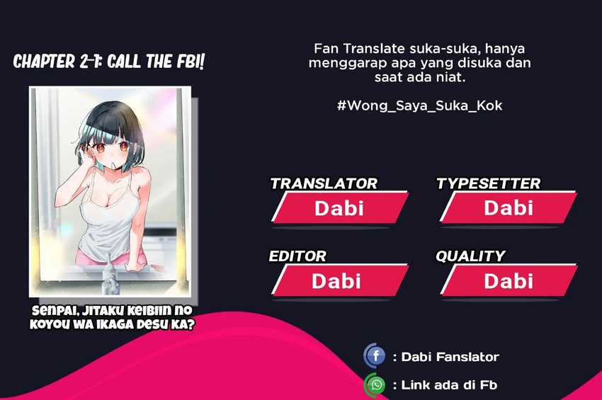 Senpai, Jitaku Keibiin no Koyou wa Ikaga desu ka? chapter 2