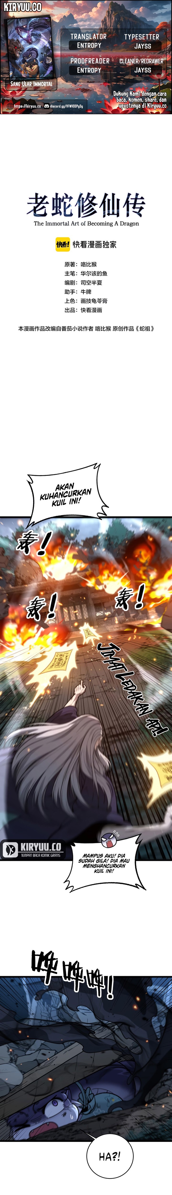 Serpent Ancestor (Snake Immortal: The Tale of a Snake’s Cultivation to Immortality) Chapter 13 Bahasa Indonesia