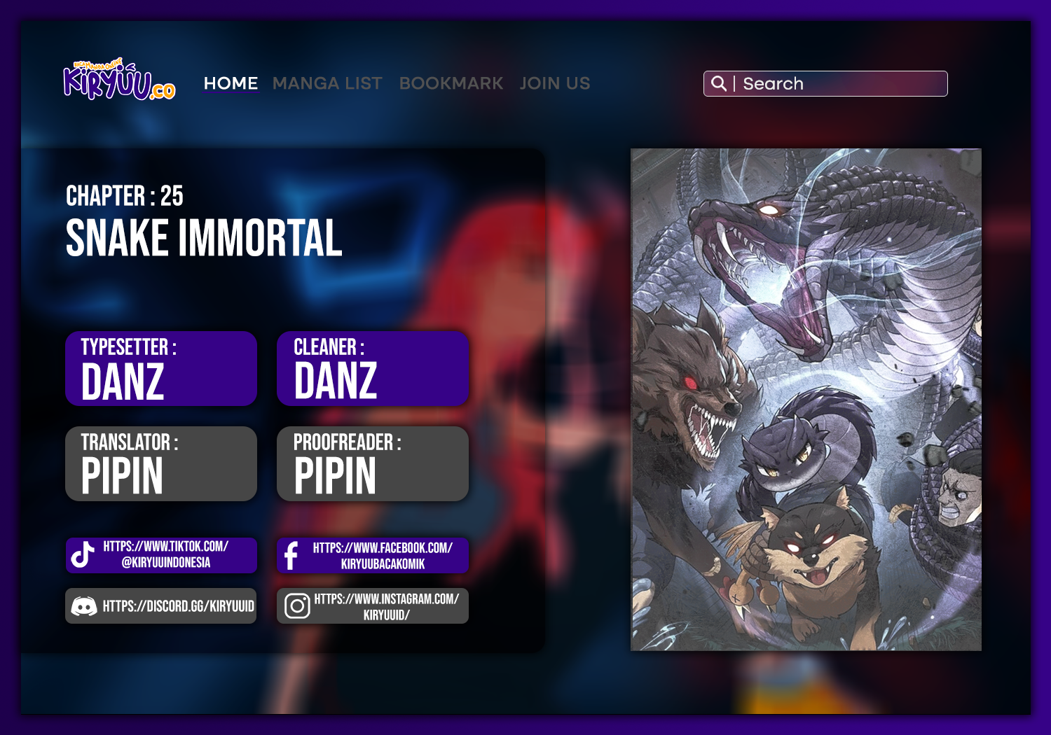 Serpent Ancestor (Snake Immortal: The Tale of a Snake’s Cultivation to Immortality) Chapter 25 Bahasa Indonesia