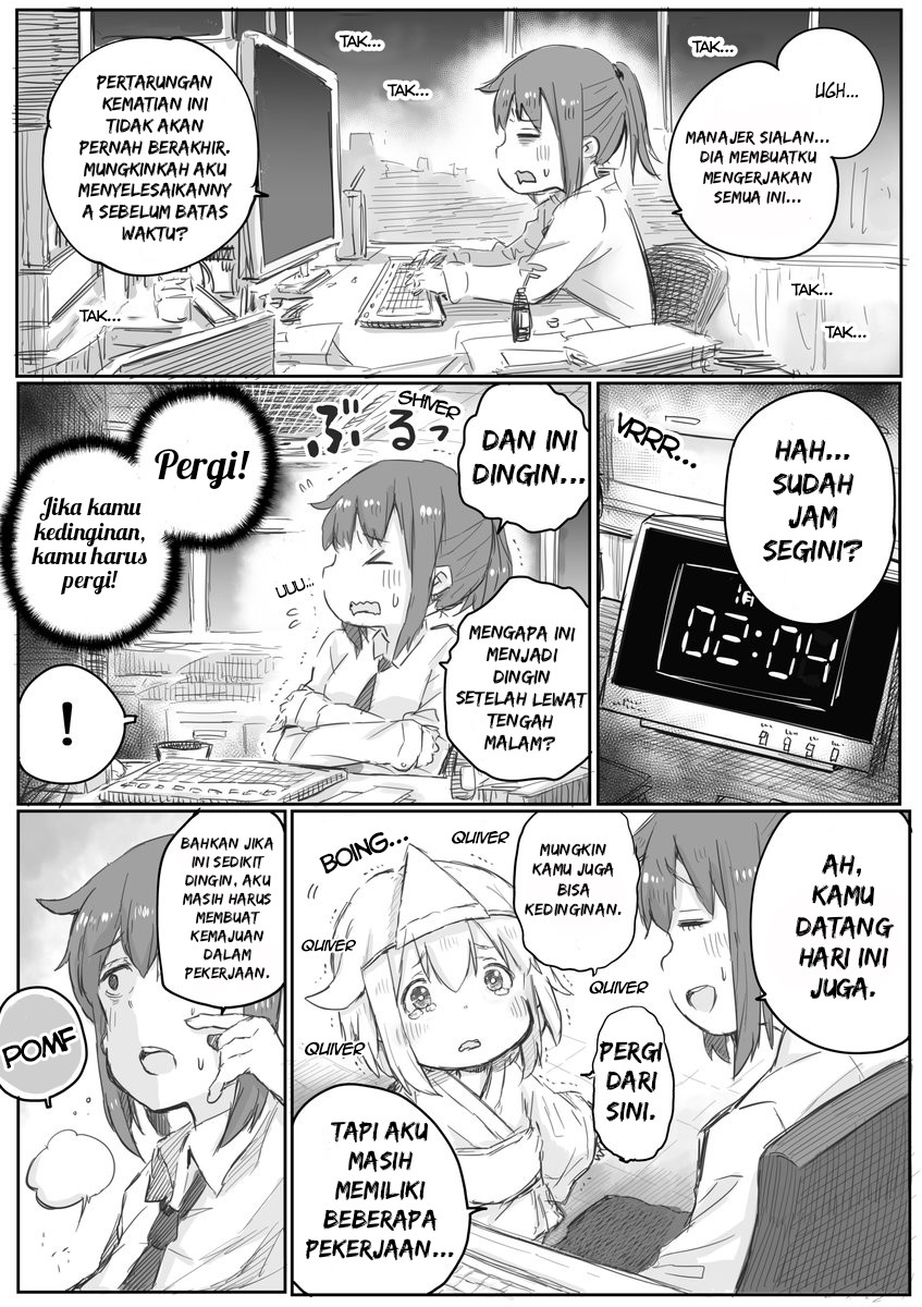 Shachiku-san wa Youjo Yuurei ni Iyasaretai Chapter 03 Bahasa Indonesia