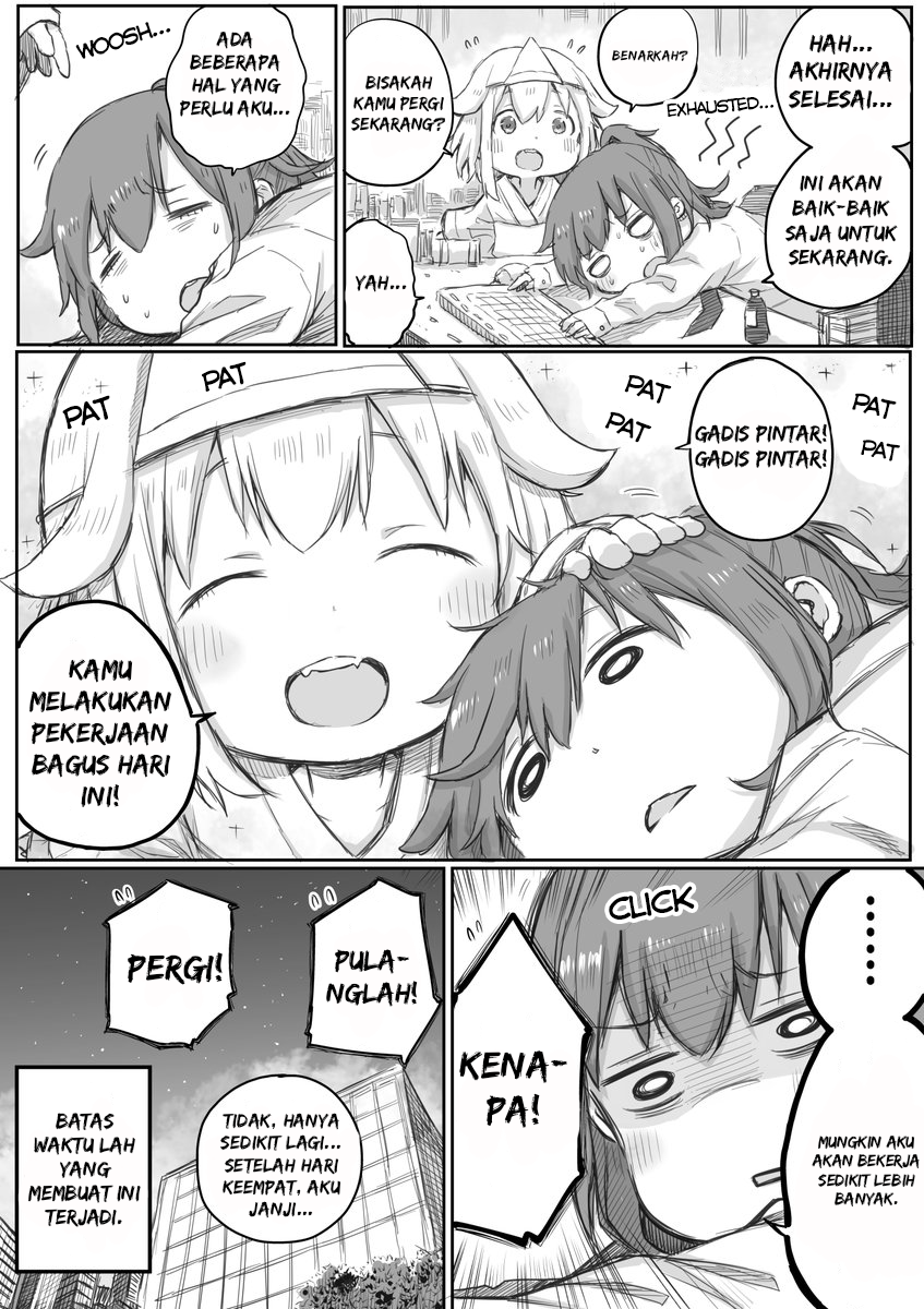 Shachiku-san wa Youjo Yuurei ni Iyasaretai Chapter 03 Bahasa Indonesia