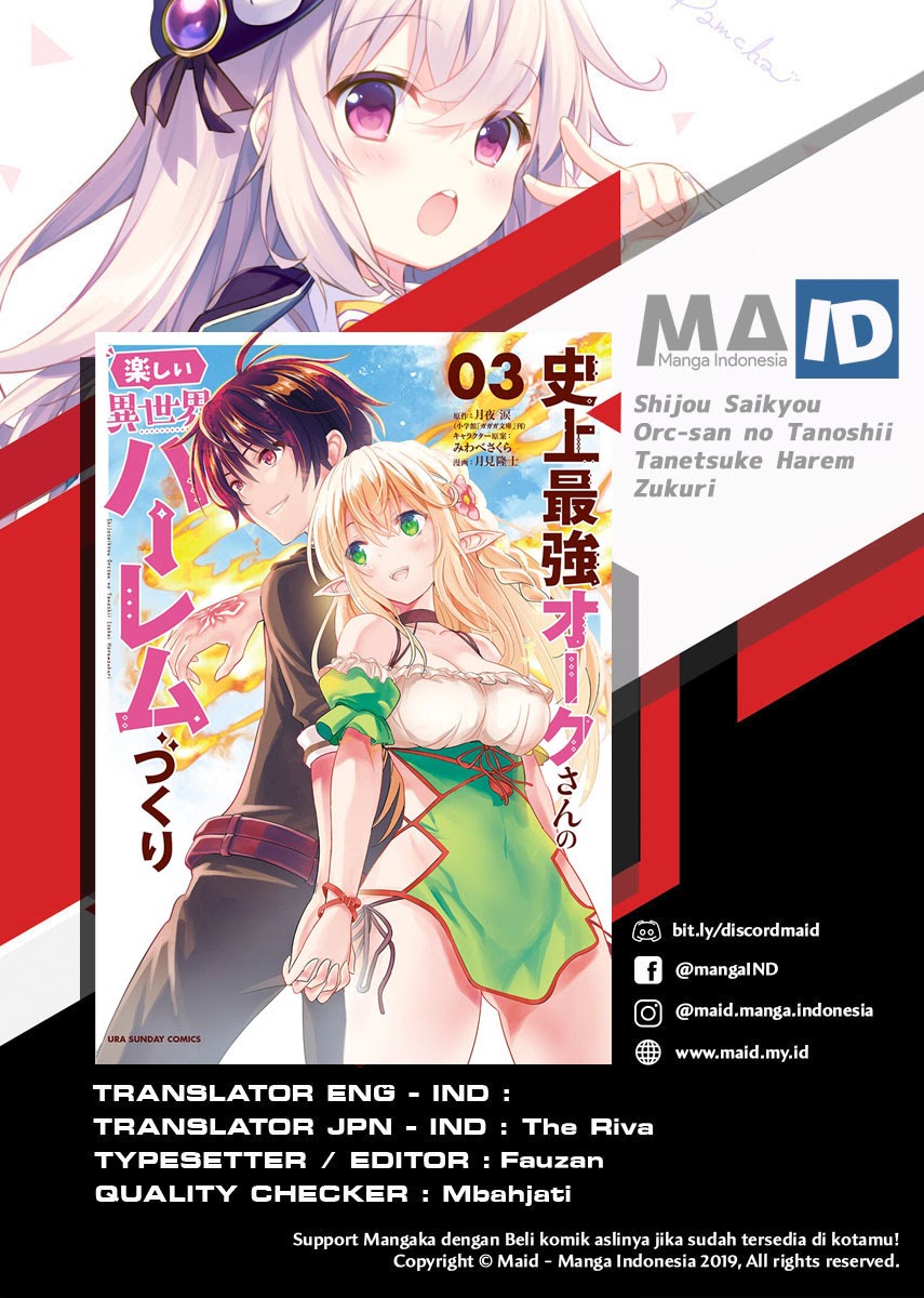 Shijou Saikyou Orc-san no Tanoshii Tanetsuke Harem Zukuri Chapter 34 Bahasa Indonesia