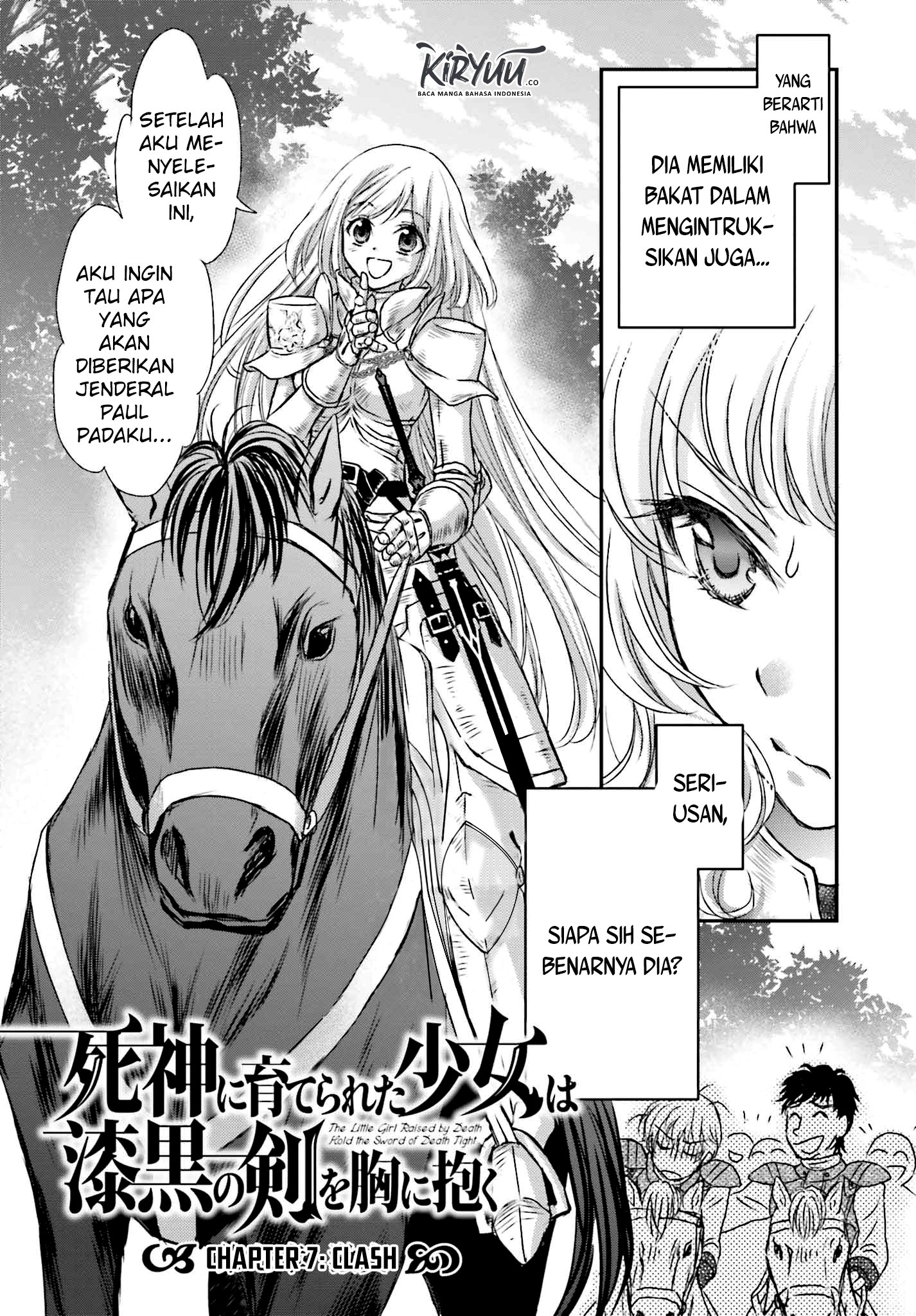 Shinigami ni Sodaterareta Shoujo wa Shikkoku no Tsurugi wo Mune ni Idaku chapter 7