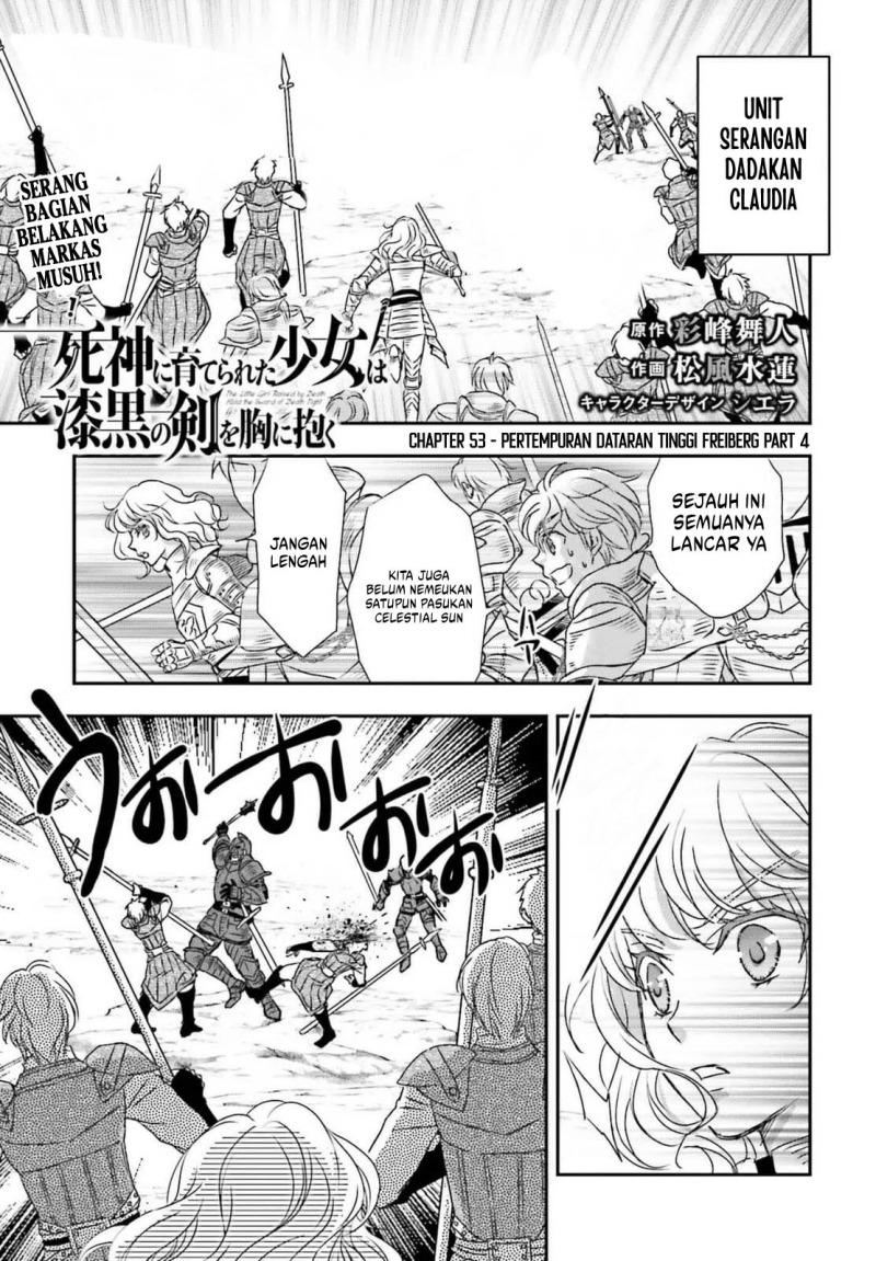 Shinigami ni Sodaterareta Shoujo wa Shikkoku no Tsurugi wo Mune ni Idaku Chapter 53 Bahasa Indonesia