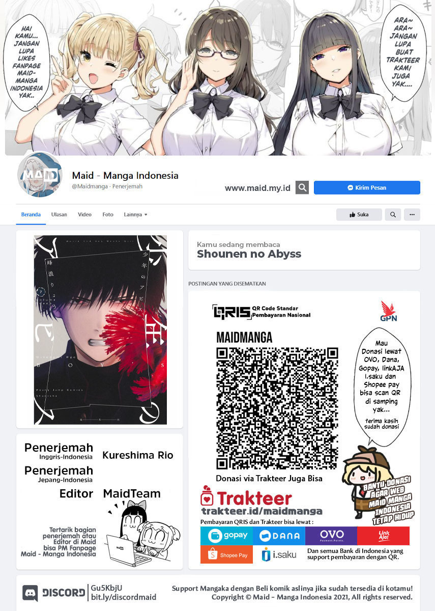 Shounen no Abyss Chapter 73 Bahasa Indonesia