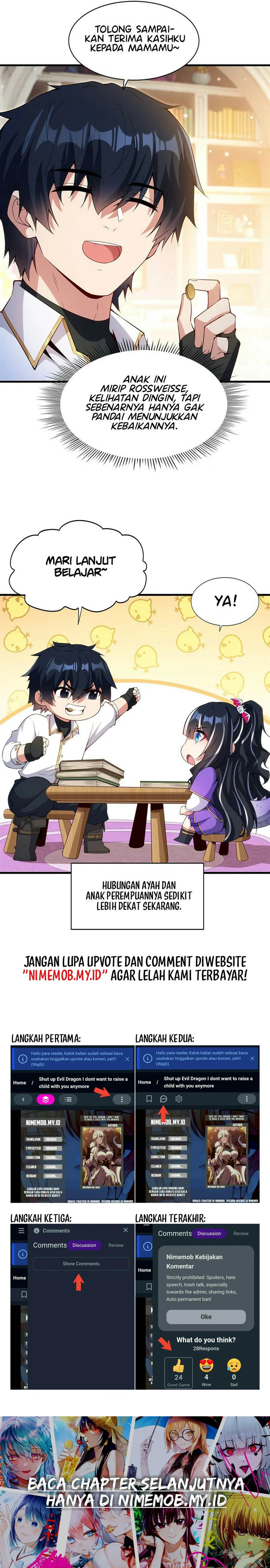 Shut Up, Evil Dragon! I don’t want to raise a child with you anymore Chapter 13 Bahasa Indonesia