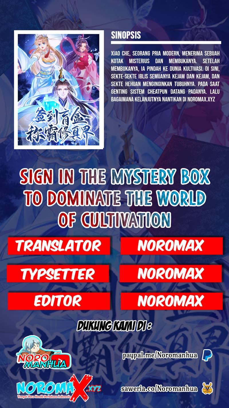 Sign in the Mystery Box to Dominate the World of Cultivation Chapter 61 Bahasa Indonesia