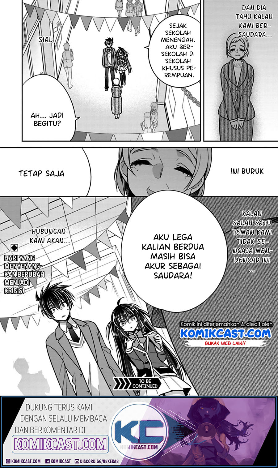 Siscon Ani to Brocon Imouto ga Shoujiki ni Nattara Chapter 25 Bahasa Indonesia