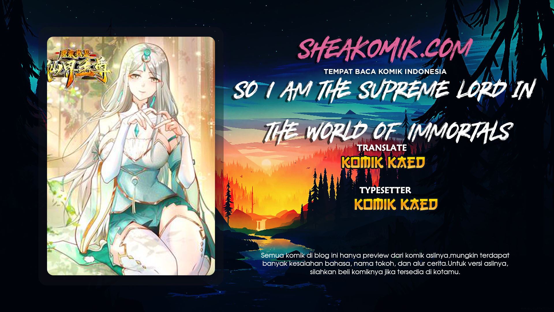 So I Am the Supreme Lord in the World of Immortals chapter 1