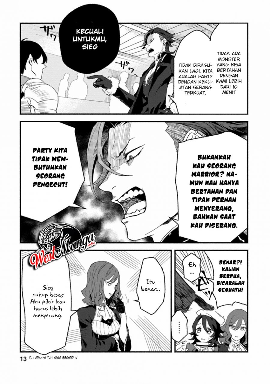 Sono Monban, Saikyou Nitsuki: Tsuihou Sareta Bougyo Ryoku 9999 no Senshi, Outo no Monban Toshite Musou Suru chapter 1
