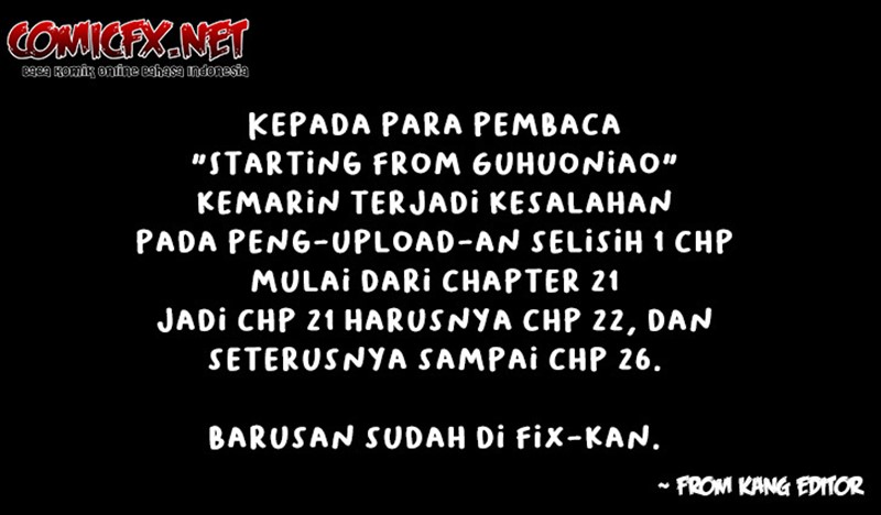 Starting from Guhuoniao Chapter 27 Bahasa Indonesia