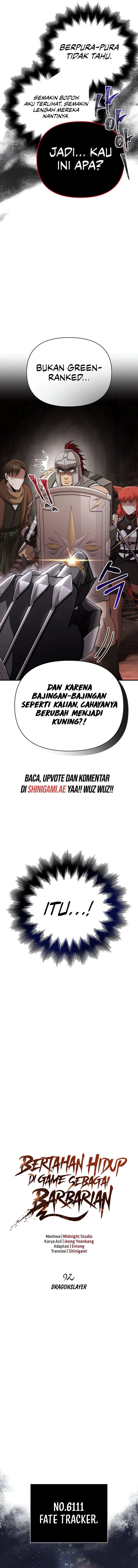 Survive as a Barbarian in the Game Chapter 92 Bahasa Indonesia