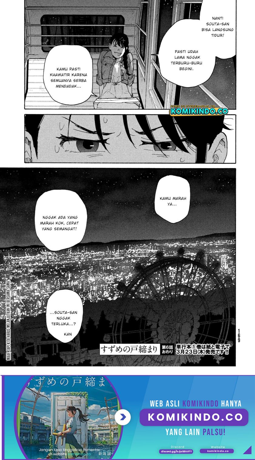 Suzume no Tojimari Chapter 06.2 Bahasa Indonesia
