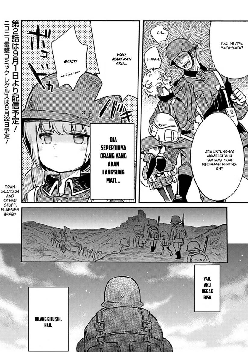 TS Eiseihei-san no Senjou Nikki Chapter 01 Bahasa Indonesia