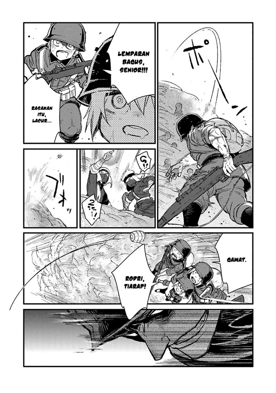 TS Eiseihei-san no Senjou Nikki Chapter 15 Bahasa Indonesia