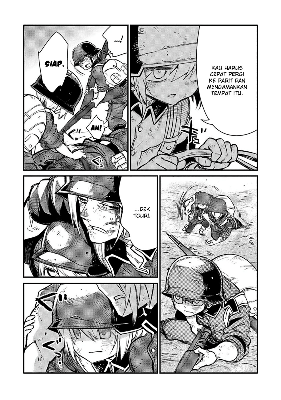 TS Eiseihei-san no Senjou Nikki Chapter 15 Bahasa Indonesia