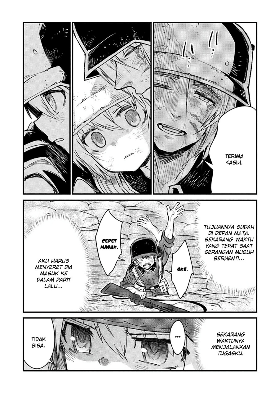 TS Eiseihei-san no Senjou Nikki Chapter 15 Bahasa Indonesia