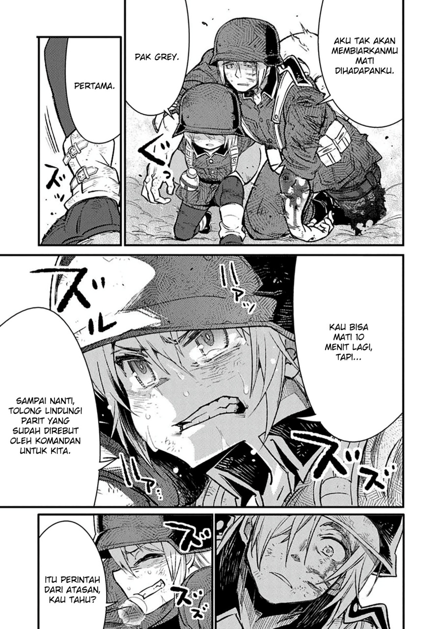 TS Eiseihei-san no Senjou Nikki Chapter 15 Bahasa Indonesia