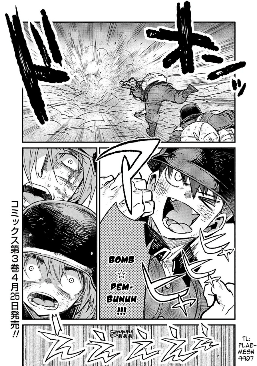 TS Eiseihei-san no Senjou Nikki Chapter 15 Bahasa Indonesia