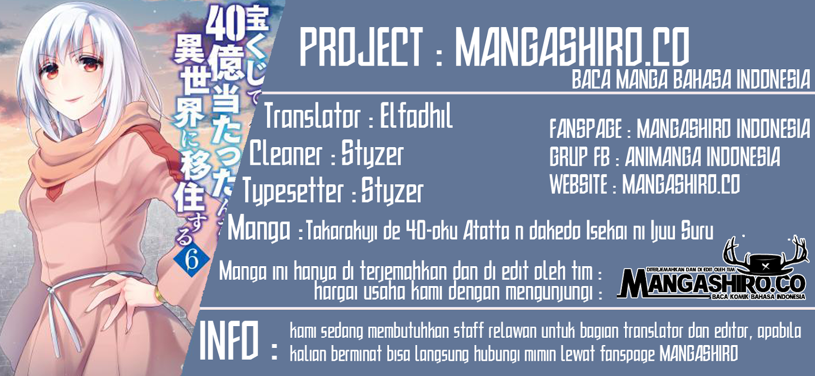 Takarakuji de 40-oku Atatta n dakedo Isekai ni Ijuusuru Chapter 19 Bahasa Indonesia