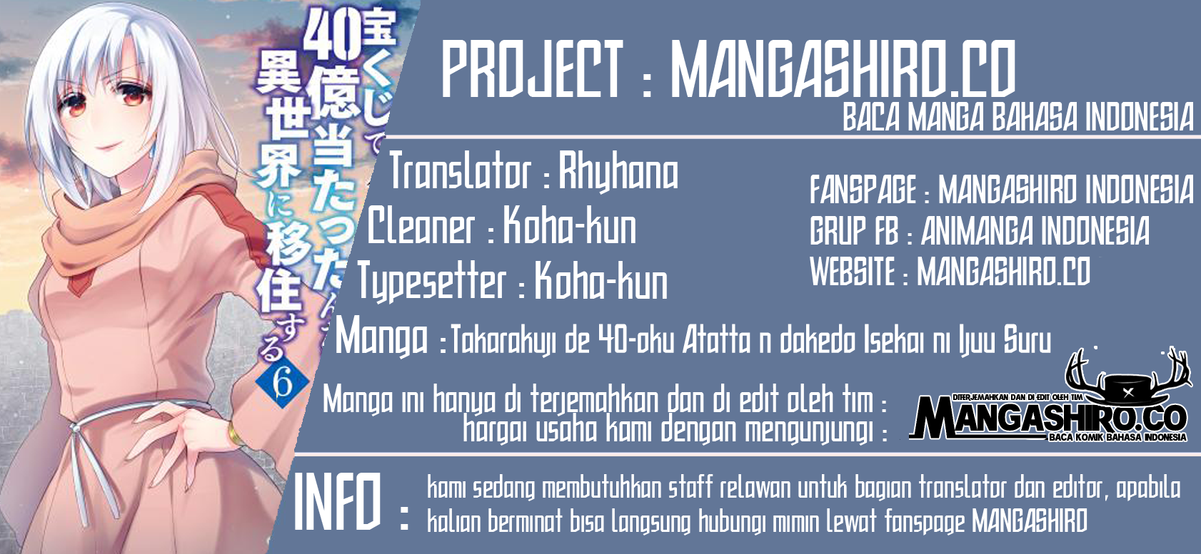 Takarakuji de 40-oku Atatta n dakedo Isekai ni Ijuusuru Chapter 29 Bahasa Indonesia