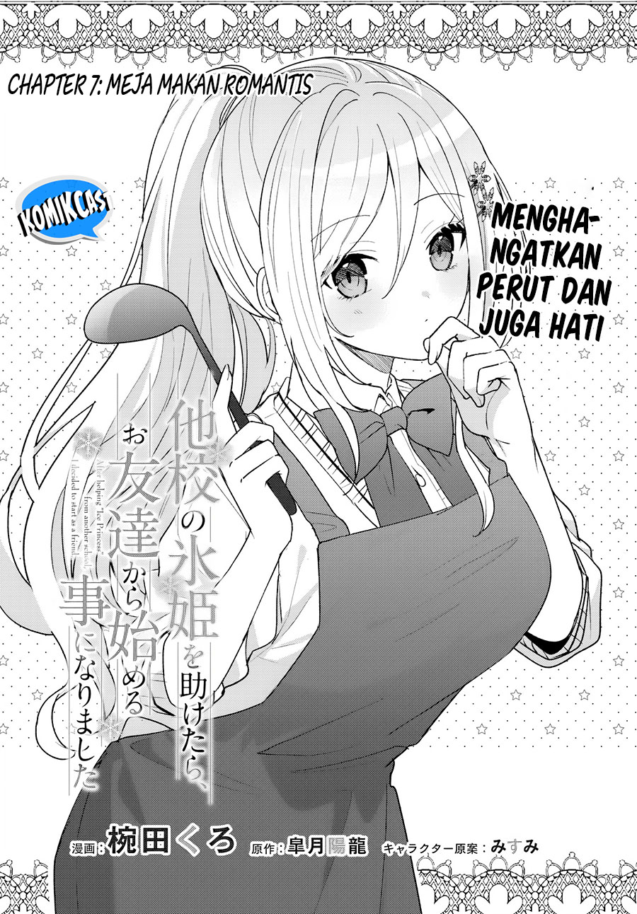 Takou no Koori Hime wo Chikan kara Tasuketara, Otomedachi kara Hajimeru Koto ni Narimashita Chapter 07.1 Bahasa Indonesia