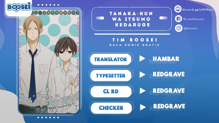 Tanaka-kun wa Itsumo Kedaruge Chapter 60 Bahasa Indonesia