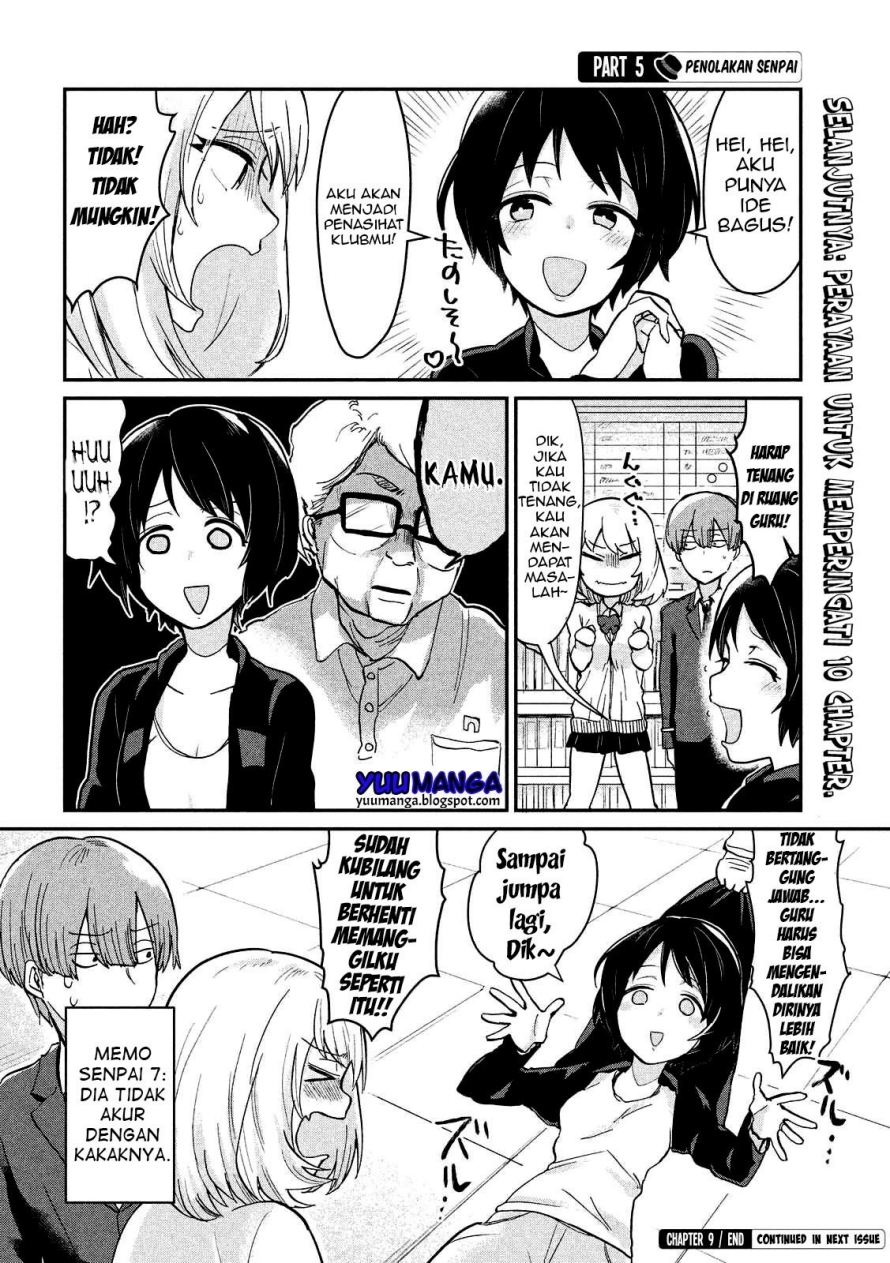 Tejina Senpai Chapter 9 Bahasa Indonesia