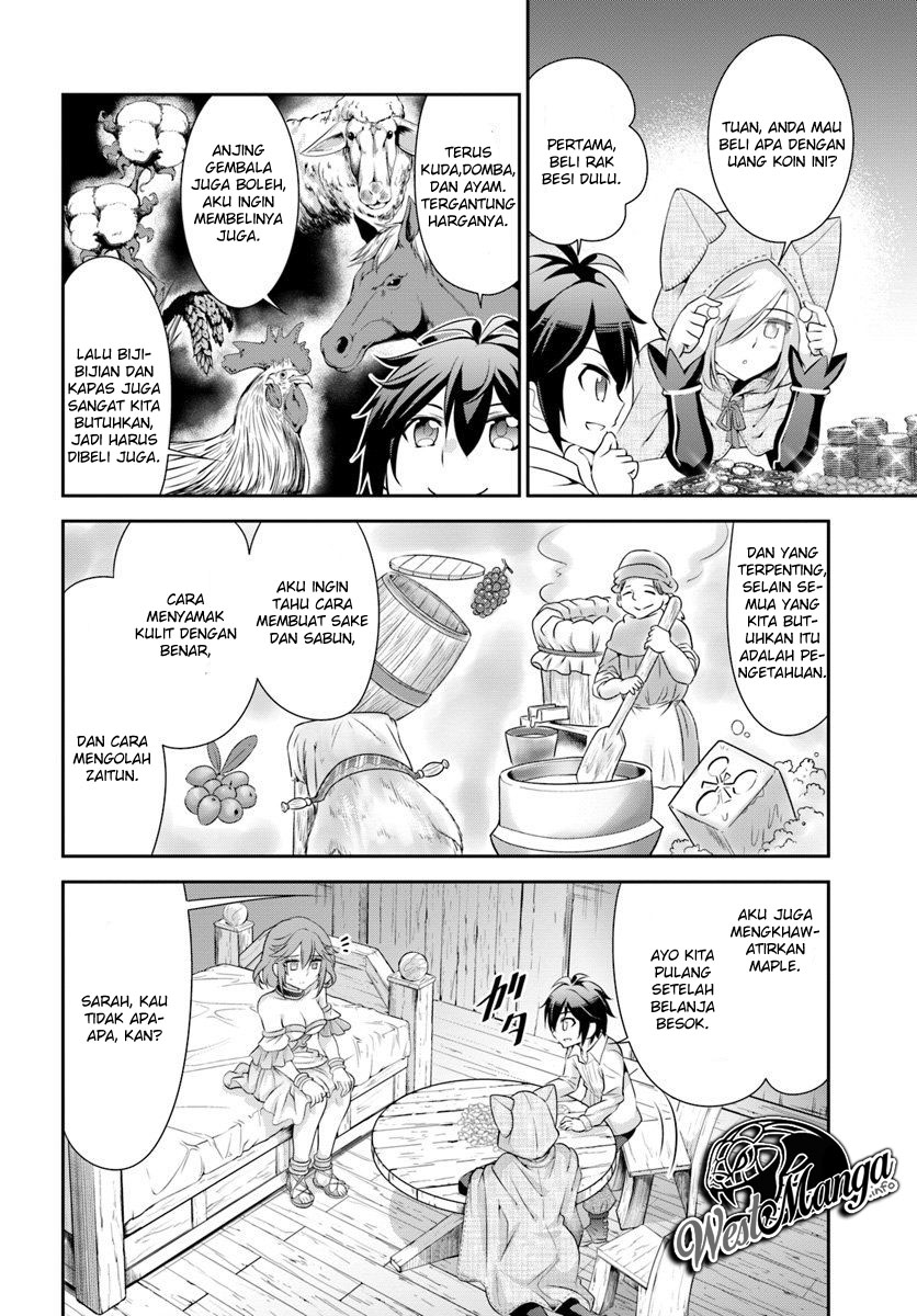Tenohira Kaitaku Mura de Isekai Kenkokuki: Fueteku Yome-tachi to Nonbiri Mujintou Life Chapter 12 Bahasa Indonesia