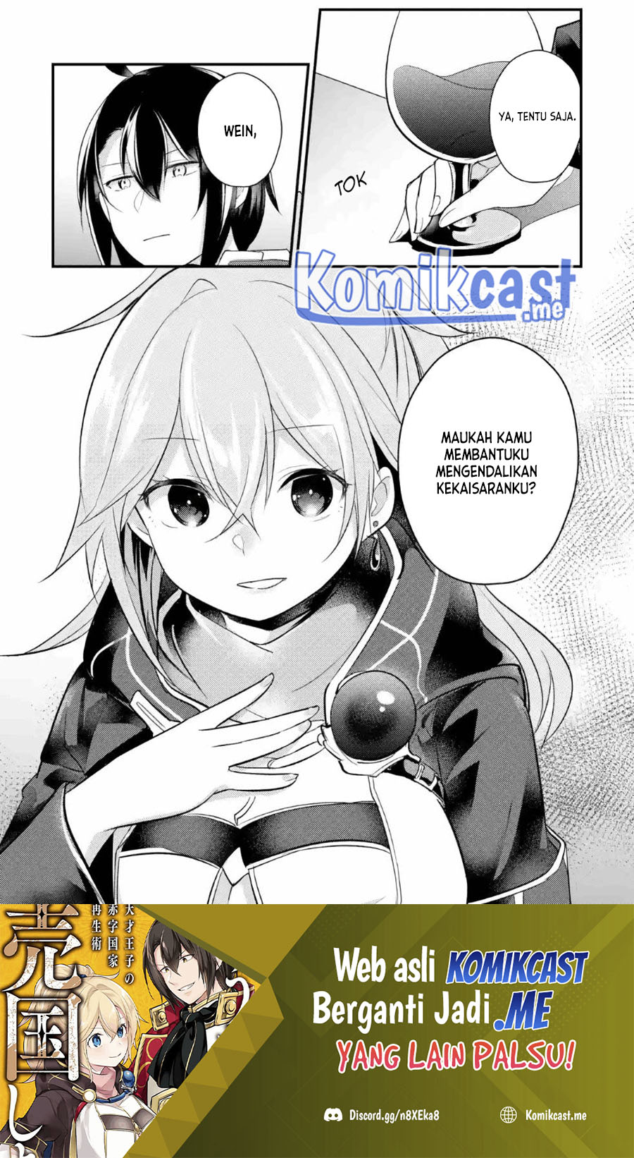 Tensai Ouji no Akaji Kokka Saisei Jutsu – Souda, Baikoku Shiyou Chapter 34 Bahasa Indonesia