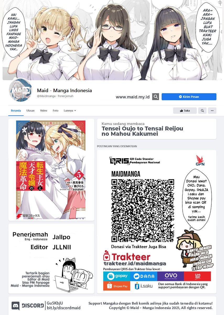 Tensei Oujo to Tensai Reijou no Mahou Kakumei Chapter 40 Bahasa Indonesia