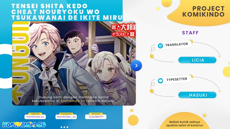 Tensei Shita Kedo Cheat Nouryoku wo Tsukawanai De Ikite Miru Chapter 03 Bahasa Indonesia