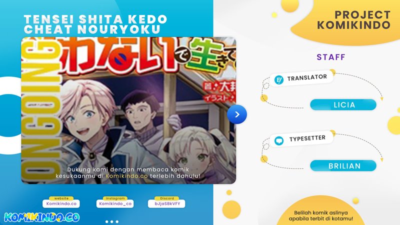 Tensei Shita Kedo Cheat Nouryoku wo Tsukawanai De Ikite Miru Chapter 04.2 Bahasa Indonesia