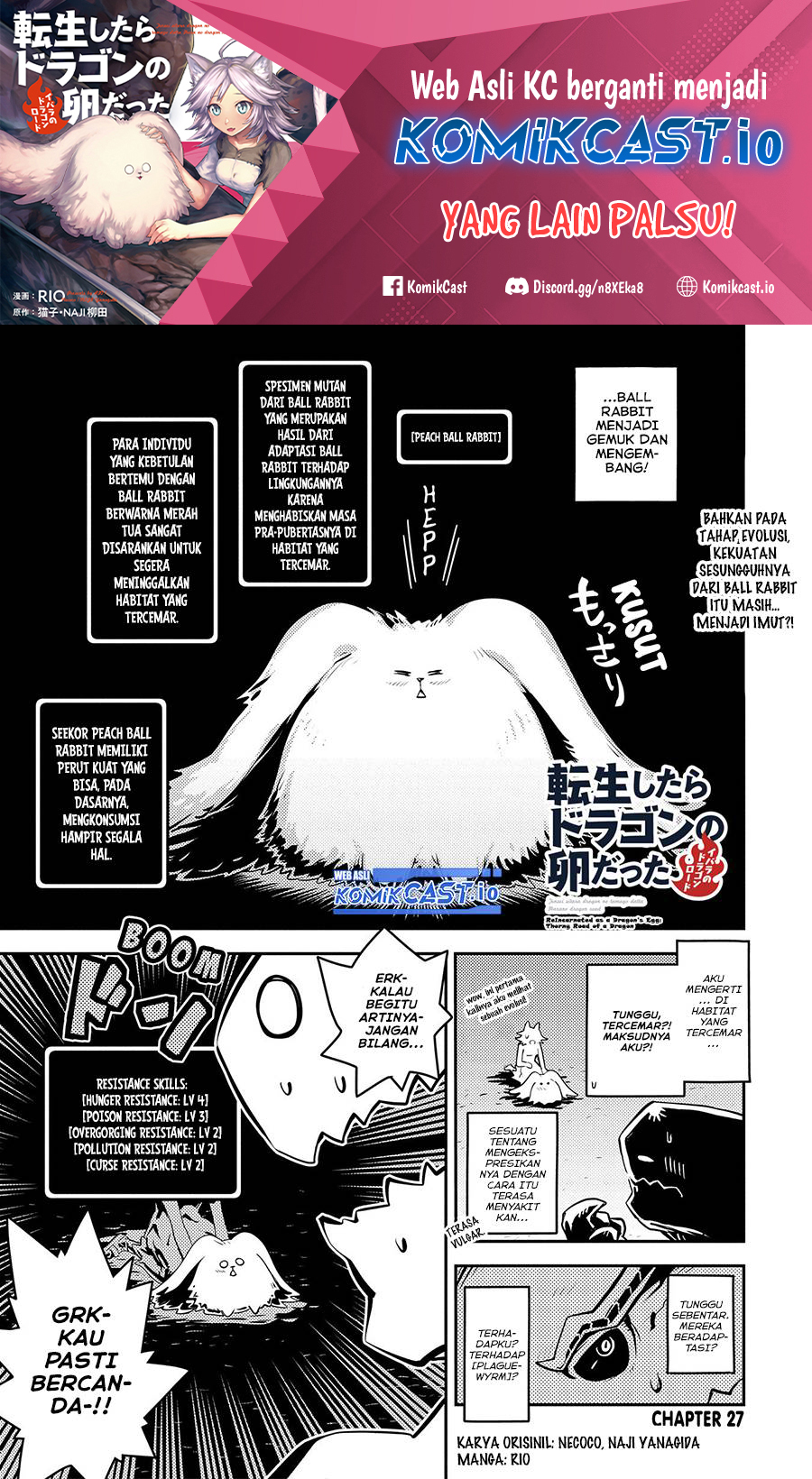 Tensei shitara Dragon no Tamago datta: Saikyou Igai Mezasanee chapter 27