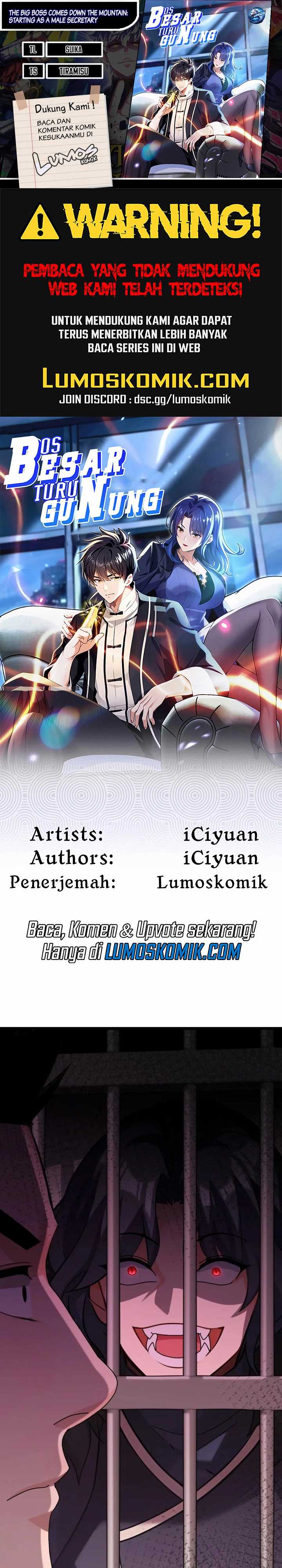 The Big Boss Comes Down the Mountain: Starting as a Male Secretary Chapter 37 Bahasa Indonesia