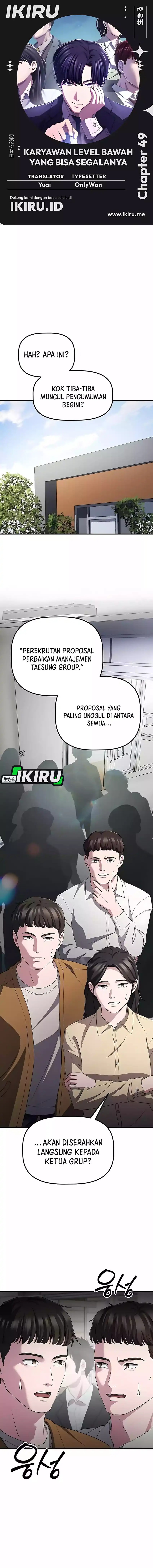 The Corporate Underdog Who Does Everything Right Chapter 49 Bahasa Indonesia