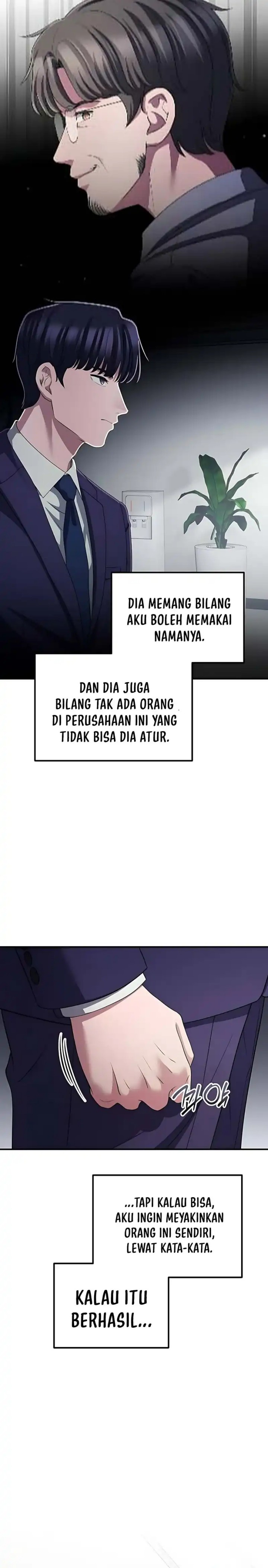 The Corporate Underdog Who Does Everything Right Chapter 57 Bahasa Indonesia