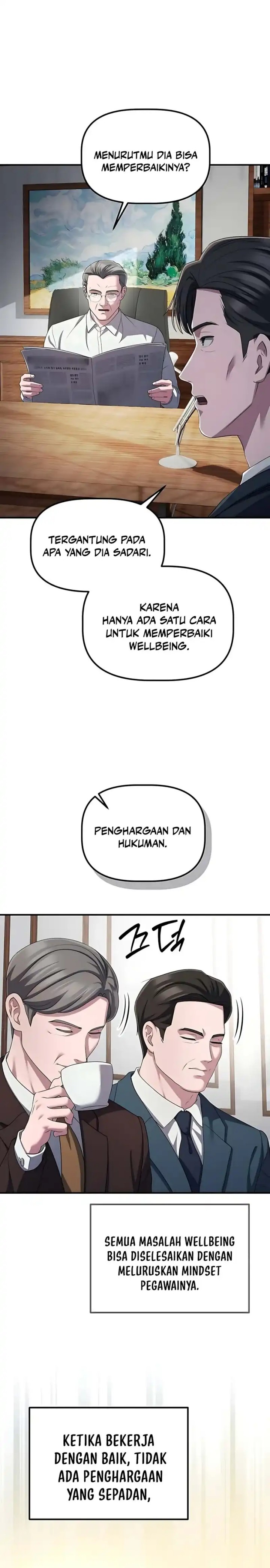 The Corporate Underdog Who Does Everything Right Chapter 57 Bahasa Indonesia