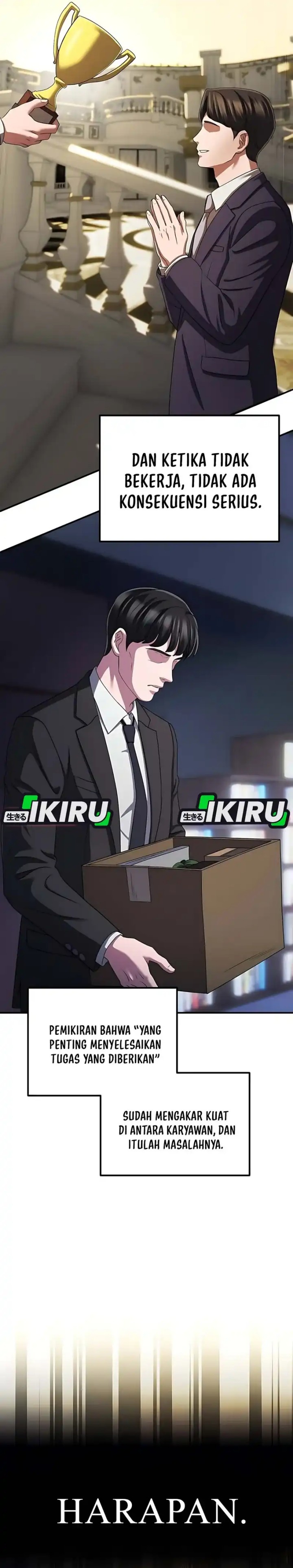 The Corporate Underdog Who Does Everything Right Chapter 57 Bahasa Indonesia