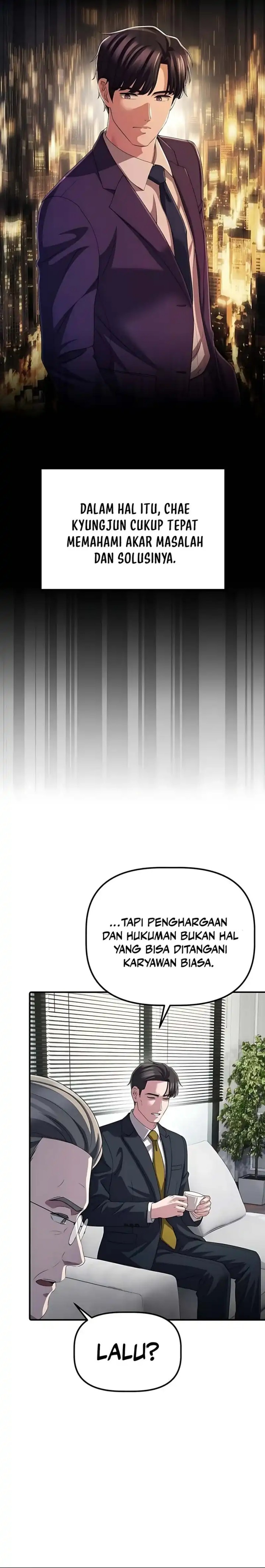 The Corporate Underdog Who Does Everything Right Chapter 57 Bahasa Indonesia