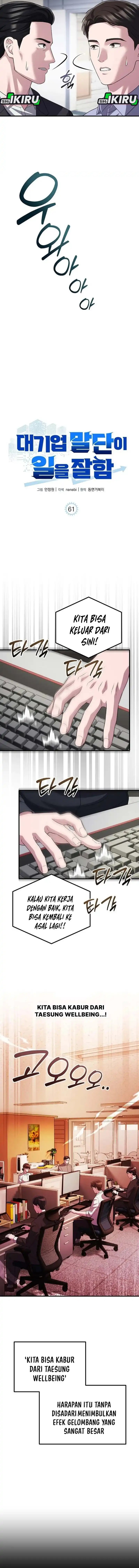 The Corporate Underdog Who Does Everything Right Chapter 61 Bahasa Indonesia