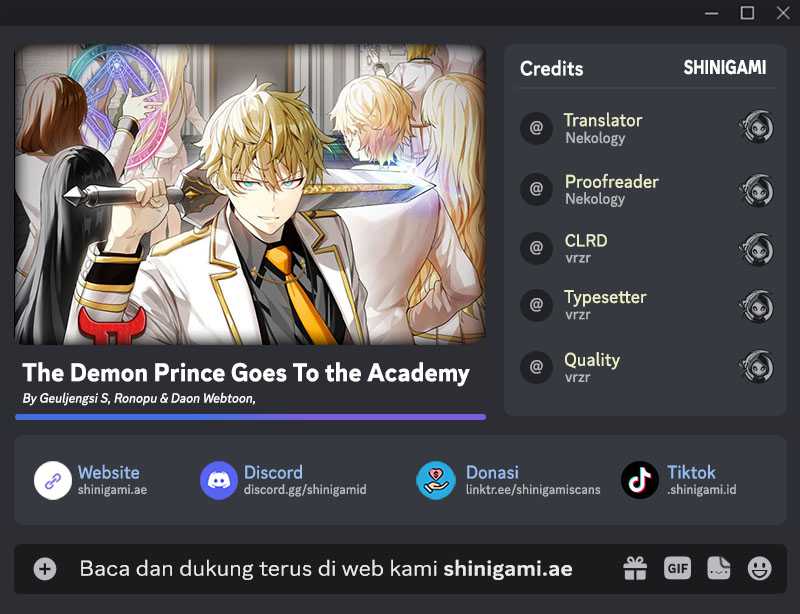 The Demon Prince Goes to The Academy Chapter 78 Bahasa Indonesia