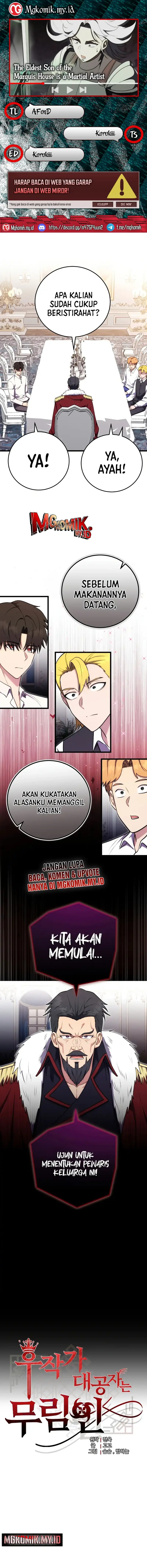 The Eldest Son of the Marquis House is a Martial Artist Chapter 27 Bahasa Indonesia