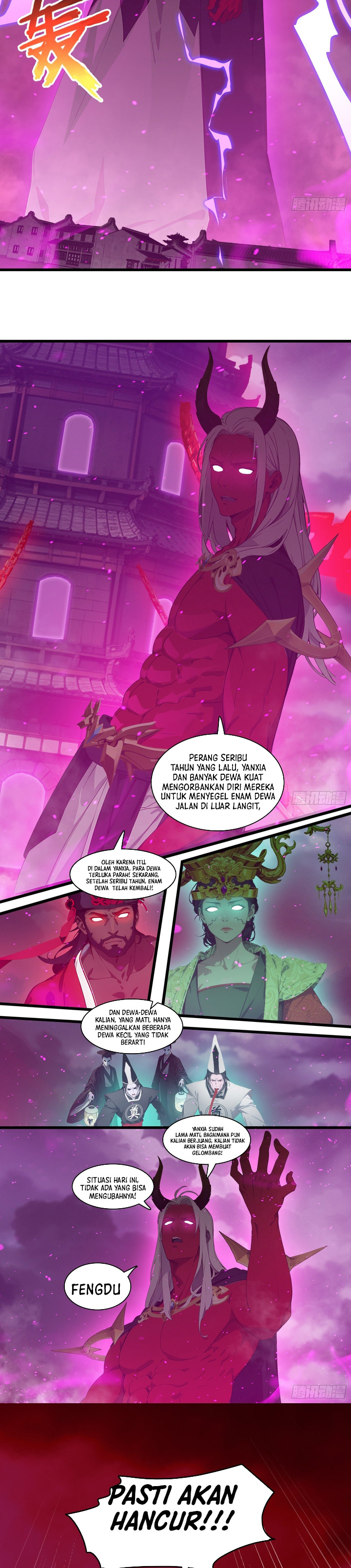 The Evil God Descends, I Own Great Hell chapter 94