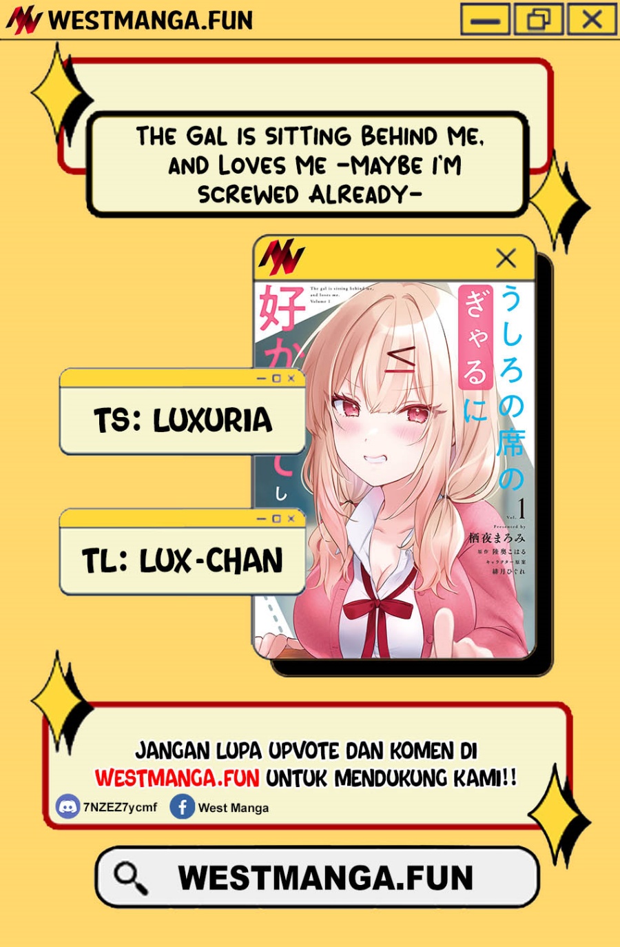 The Gal Sitting Behind Me Likes Me -Maybe I’m Screwed Already- Chapter 13 Bahasa Indonesia