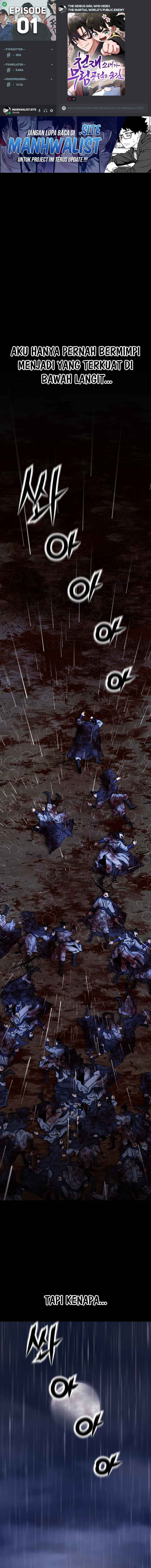 The Genius Girl Who Hides the Martial World’s Public Enemy Chapter 01 Bahasa Indonesia
